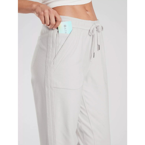 Athleta Farallon Jogger RARE Birch Gray Plus Sz 24 NWT$98 UPF Drawstring Pocket - Picture 5 of 5